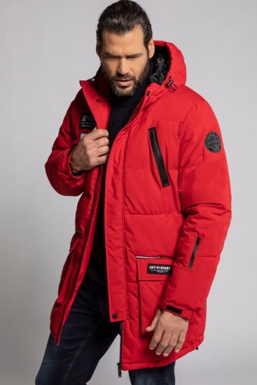 JP1880 748520 Parka water- en winddicht Salsarood - Jassen - Grote Maten Herenjassen