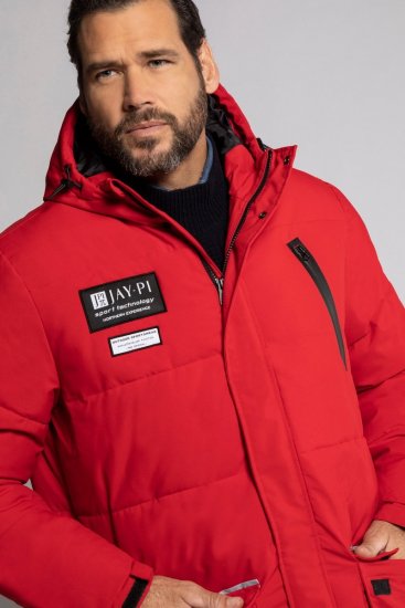 JP1880 748520 Parka water- en winddicht Salsarood - Jassen - Grote Maten Herenjassen