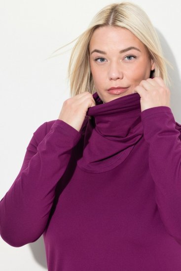 Ulla Popken 751623 Sneldrogend skishirt Roze - Skikleding - 