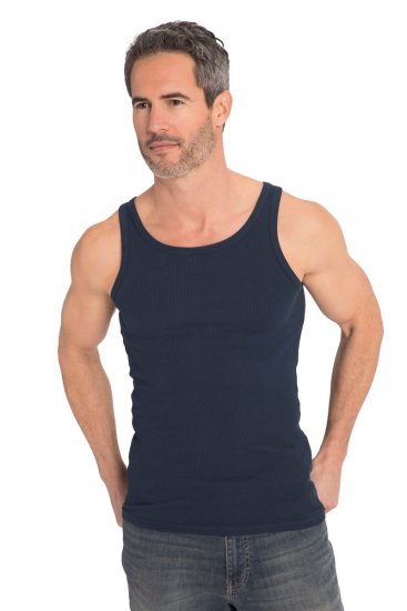 JP1880 782617 Geribd onderhemd Nachtblauw TALL - TALL ondergoed & zwem - TALL Ondergoed & Badkleding