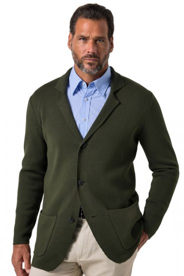 JP1880 Milano Flexnamic Gebreid colbert Donkerolijf - Pakken - Grote Maten Kostuum Heren