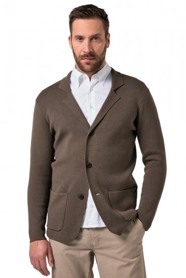 JP1880 Milano Flexnamic Gebreid colbert Kakibruin - Pakken - Grote Maten Kostuum Heren