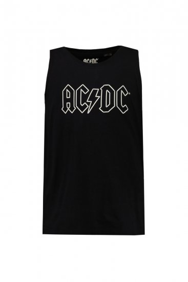 JP1880 AC/DC Graphic Comfort Fit Band Tank Top Black - T-shirts - Grote Maten T-shirts Heren