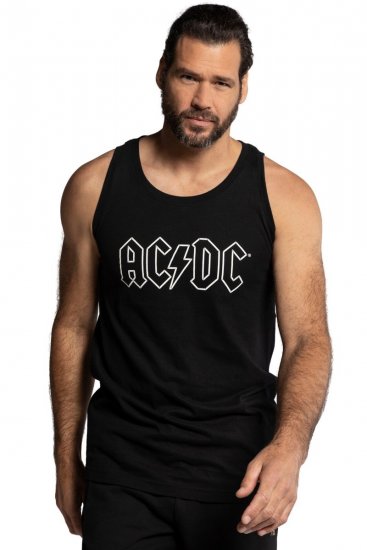 JP1880 AC/DC Graphic Comfort Fit Band Tank Top Black - T-shirts - Grote Maten T-shirts Heren