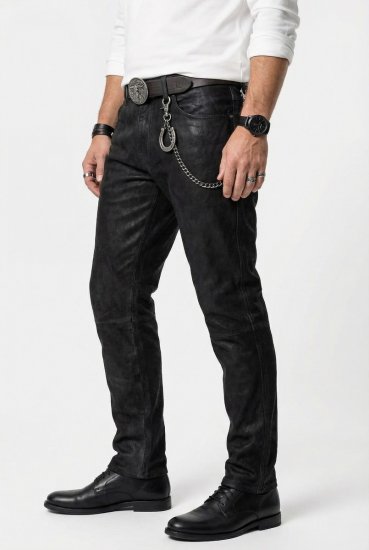 JP1880 Leather Pants Regular Fit Buffalo Nubuck Dark Brown - Jeans & broeken - Jeans & Broeken Grote Maten Heren