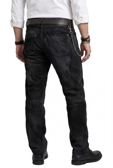 JP1880 Leather Pants Regular Fit Buffalo Nubuck Dark Brown - Jeans & broeken - Jeans & Broeken Grote Maten Heren