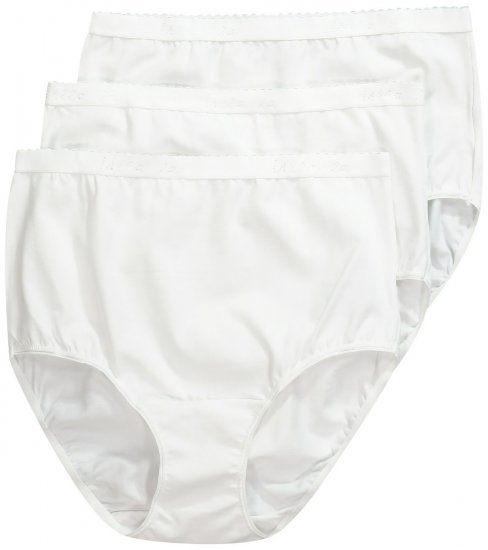 Ulla Popken 795269 Slips met hoge taille 3-pack Wit - Slips - 