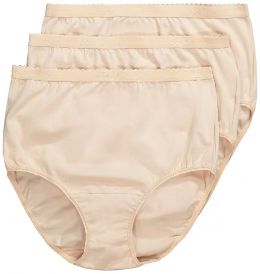 Ulla Popken 795269 Slips met hoge taille 3-pack Gebroken wit - Slips - 
