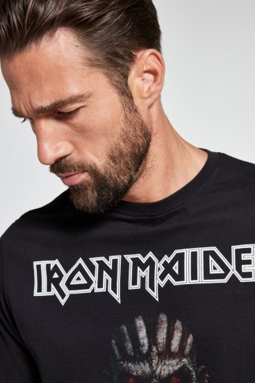 JP1880 Iron Maiden Graphic Band T-Shirt Black - T-shirts - Grote Maten T-shirts Heren