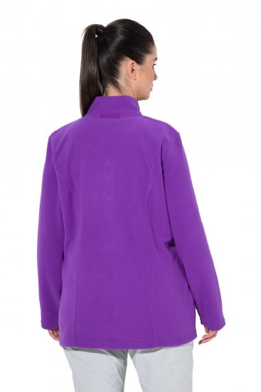 Ulla Popken 796970 Lichte fleecejas Donkerpaars - Fleecekleding - 