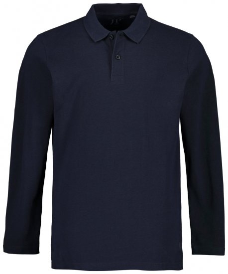 JP1880 799230 Poloshirt met lange mouwen Donkerblauw - Polo shirts - Grote Maten Poloshirts Heren