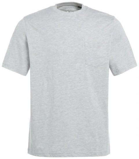 JP1880 799997 T-shirt met borstzak Grijs gemêleerd - T-shirts - Grote Maten T-shirts Heren