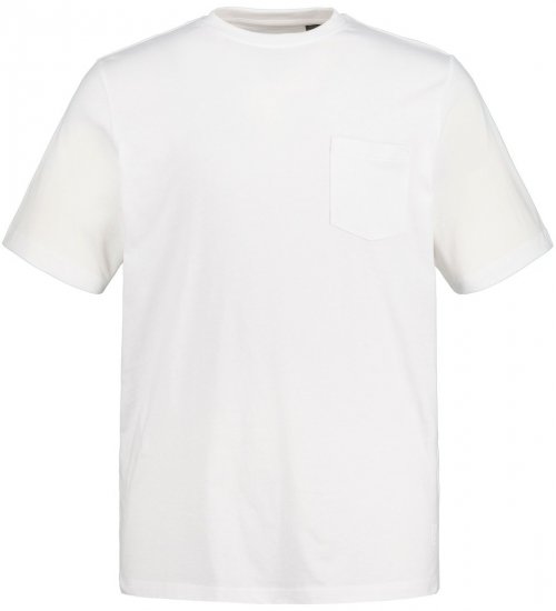 JP1880 799997 T-shirt met borstzak Wit - T-shirts - Grote Maten T-shirts Heren