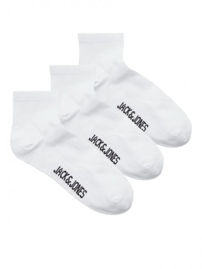 Jack & Jones Leon Tennissokken Wit 3-pack - Ondergoed & zwem - Grote Maten Ondergoed Heren