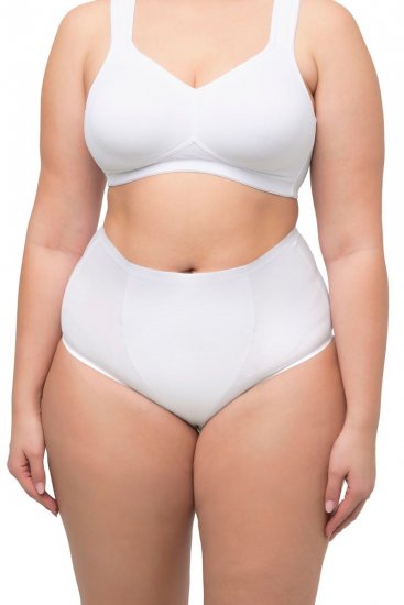 Ulla Popken 800498 Corrigerende slip met hoge taille Wit - Shapewear - 