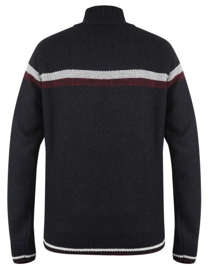 D555 Dennington Navy Jumper With Bonded Fleece Lining And Pocket - Sweaters & hoodies - Sweaters & Hoodies Grote Maten Heren