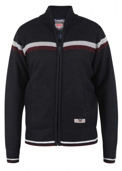 D555 Dennington Navy Jumper With Bonded Fleece Lining And Pocket - Sweaters & hoodies - Sweaters & Hoodies Grote Maten Heren