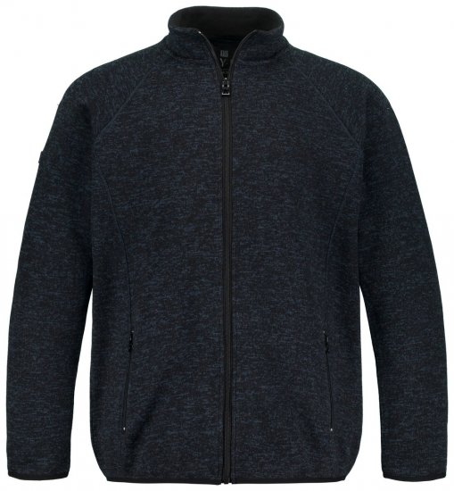 Jay-Pi 802394 Gebreid fleecejack Donkerblauw - Jassen - Grote Maten Herenjassen