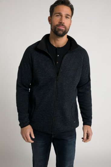 Jay-Pi 802394 Gebreid fleecejack Donkerblauw TALL - TALL jassen - TALL jassen met extra lengte
