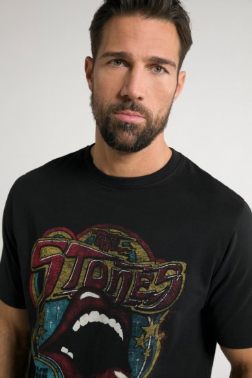 JP1880 Rolling Stones Graphic Band T-Shirt Black - T-shirts - Grote Maten T-shirts Heren