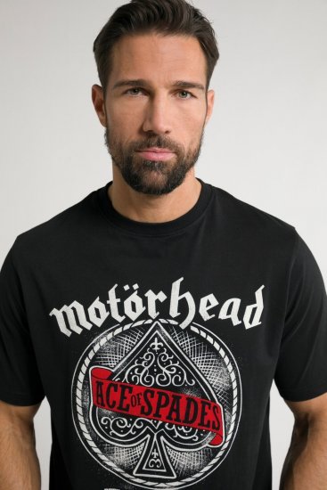 JP1880 Motörhead ACE Graphic Comfort Fit Band T-Shirt Black - T-shirts - Grote Maten T-shirts Heren