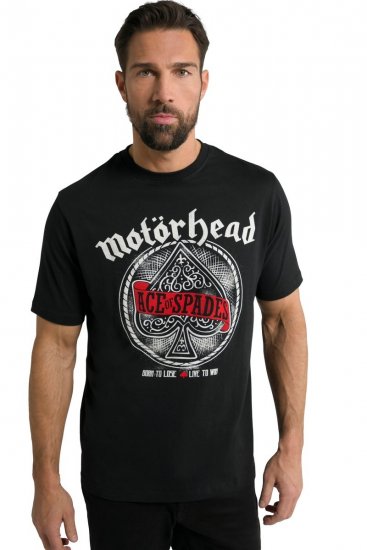 JP1880 Motörhead ACE Graphic Comfort Fit Band T-Shirt Black - T-shirts - Grote Maten T-shirts Heren