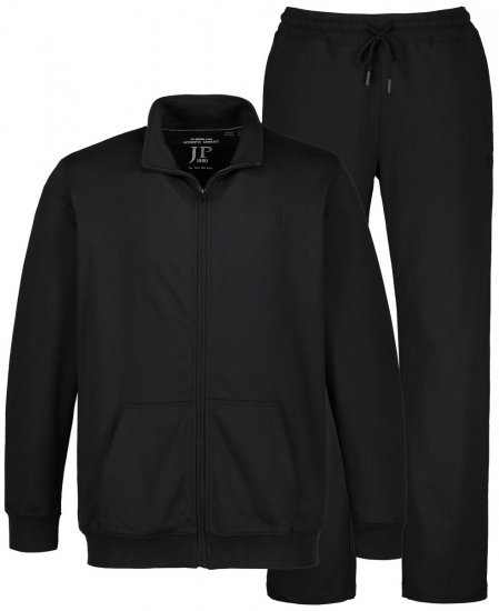 JP1880 802933 Joggingpak met jack en broek Zwart - Trainingspakken - Grote Maten Trainingspakken Heren
