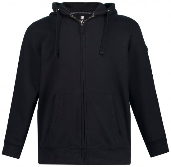 Jay-Pi 804164 Hoodie met rits Zwart - Sweaters & hoodies - Sweaters & Hoodies Grote Maten Heren