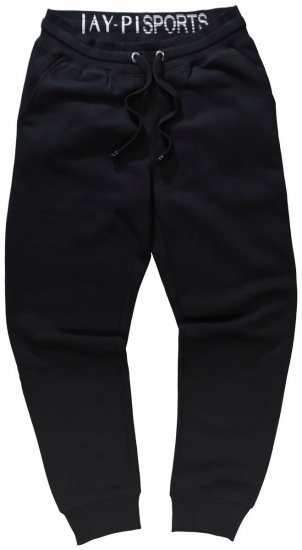 Jay-Pi 804175 Joggingbroek met smalle pasvorm en steekzakken Zwart - Joggingbroeken & shorts - Joggingbroeken & Shorts Heren Grote Maten