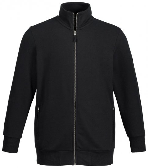 Jay-Pi 804180 Sweatvest met opstaande kraag Zwart - Sweaters & hoodies - Sweaters & Hoodies Grote Maten Heren