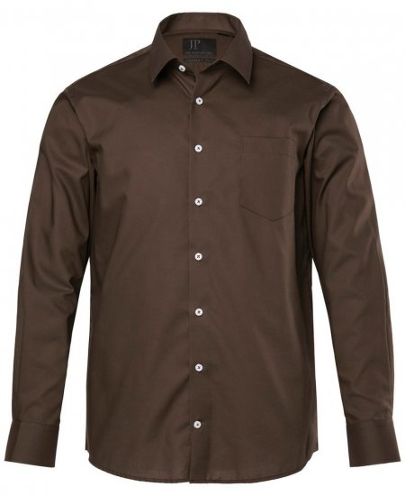 JP1880 Shirt Business Long Sleeve Brown - Overhemden - Overhemden Grote Maten Heren