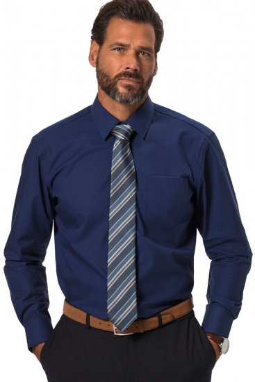 JP1880 Shirt Business Long Sleeve Navy - Overhemden - Overhemden Grote Maten Heren