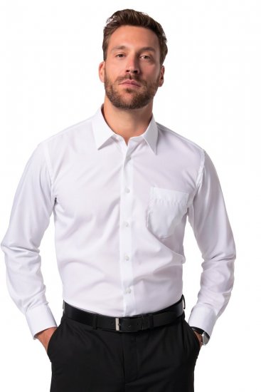 JP1880 804890 Strijkvrij business-overhemd lange mouw Wit TALL - TALL overhemden - TALL overhemden met extra lengte