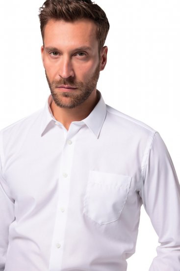 JP1880 804890 Strijkvrij business-overhemd lange mouw Wit TALL - TALL overhemden - TALL overhemden met extra lengte