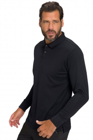 JP1880 Jay-Pi QuickDry Long Sleeve Golf Polo Shirt Black - Sportkleding & outdoor - Grote Maten Sportkleding Heren