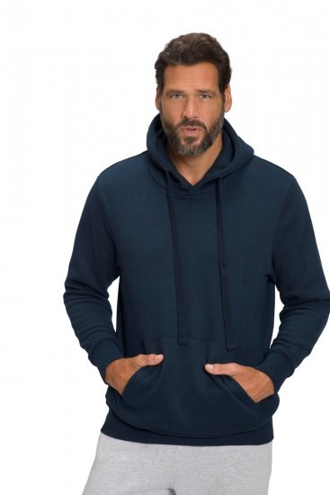 JAY-PI Hoodie with Soft Brushed Interior Navy - Sweaters & hoodies - Sweaters & Hoodies Grote Maten Heren