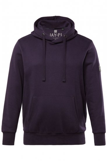 JAY-PI Hoodie with Soft Brushed Interior Purple - Sweaters & hoodies - Sweaters & Hoodies Grote Maten Heren