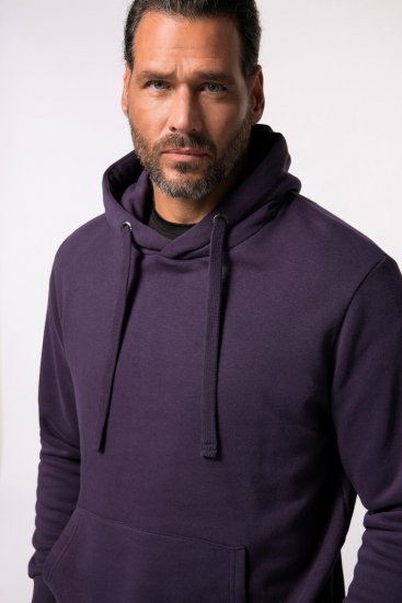 JAY-PI Hoodie with Soft Brushed Interior Purple - Sweaters & hoodies - Sweaters & Hoodies Grote Maten Heren