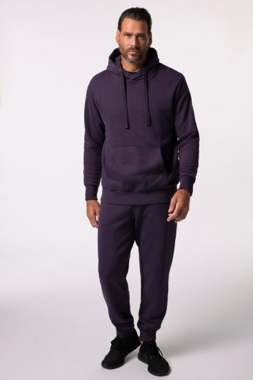 JAY-PI Hoodie with Soft Brushed Interior Purple - Sweaters & hoodies - Sweaters & Hoodies Grote Maten Heren