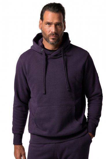 JAY-PI Hoodie with Soft Brushed Interior Purple - Sweaters & hoodies - Sweaters & Hoodies Grote Maten Heren