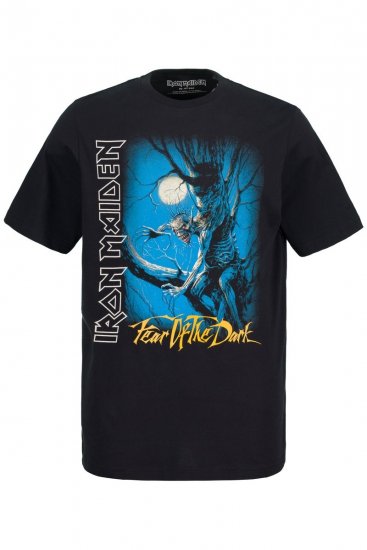 JP1880 Iron Maiden Graphic Comfort Fit Band T-Shirt Black - T-shirts - Grote Maten T-shirts Heren