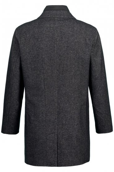 JP1880 Coat Wool Blend Quilted Insert Black - Jassen - Grote Maten Herenjassen