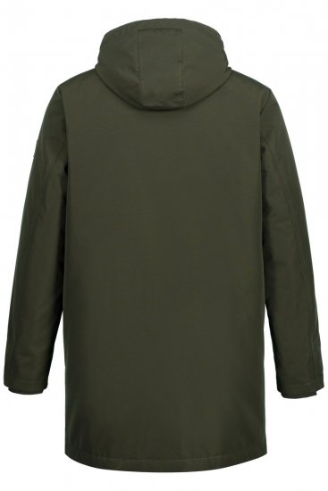 JP1880 808794 Lang parka Olijfgroen - Jassen - Grote Maten Herenjassen