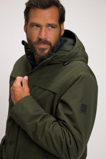 JP1880 808794 Lang parka Olijfgroen - Jassen - Grote Maten Herenjassen