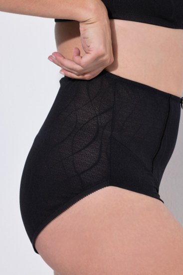 Ulla Popken 809385 Corrigerende slip met kant Zwart - Shapewear - 