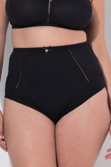 Ulla Popken 809385 Corrigerende slip met kant Zwart - Shapewear - 