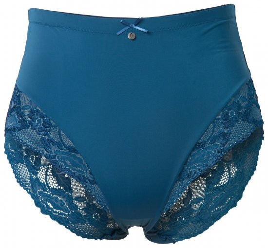 Ulla Popken 809385 Corrigerende slip met kant Petrol - Shapewear - 