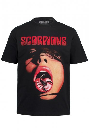 JP1880 Scorpions Graphic Comfort Fit Band T-Shirt Black - T-shirts - Grote Maten T-shirts Heren