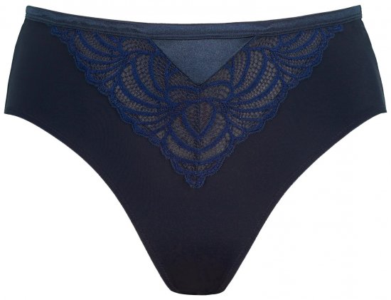 Ulla Popken 811602 Slips met kant Donkerblauw - Slips - 