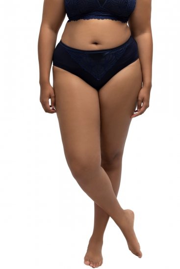 Ulla Popken 811602 Slips met kant Donkerblauw - Slips - 